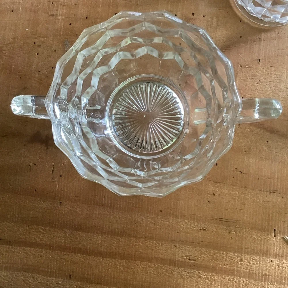 Vintage Fostoria Mini Cream Sugar Set